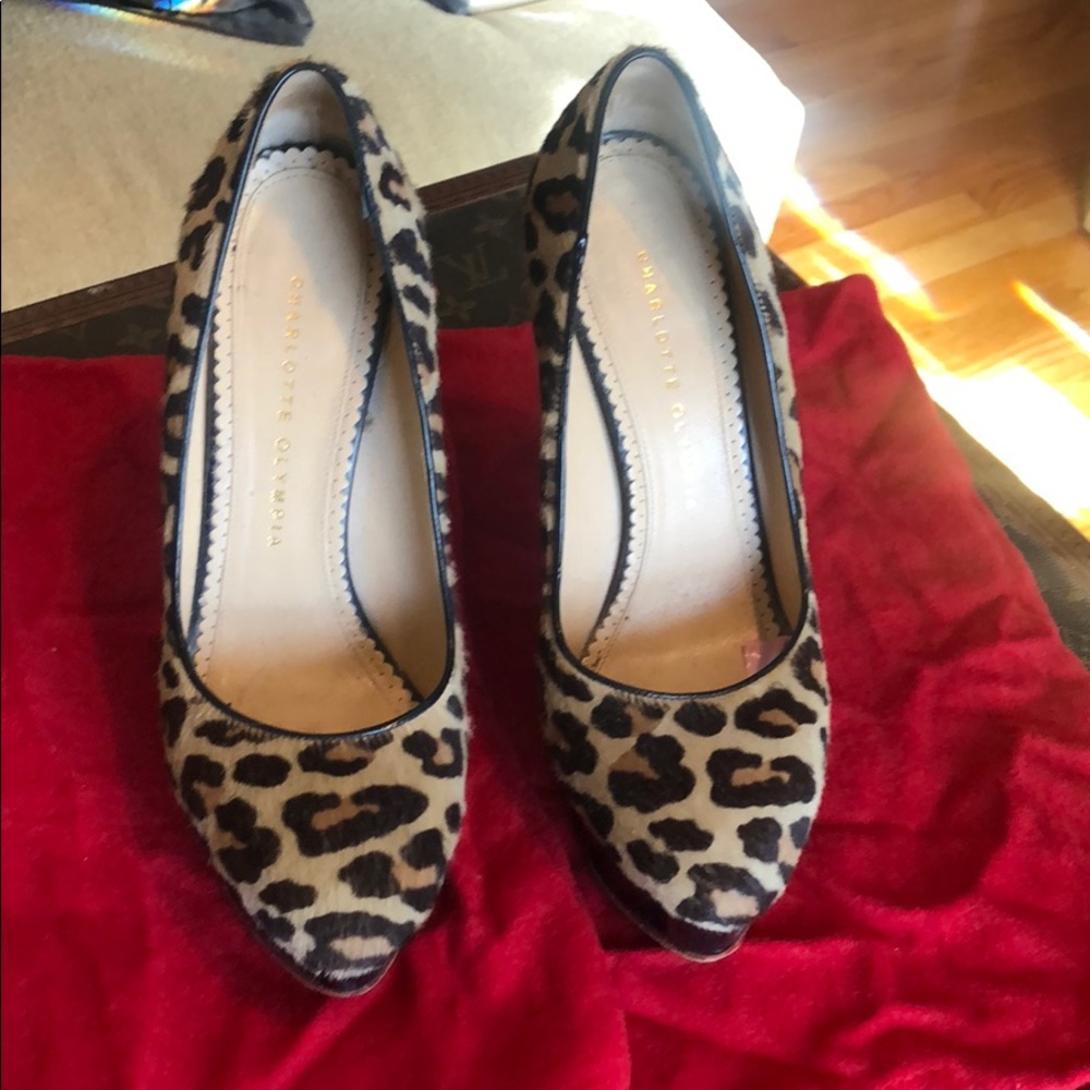 Leopard print Charlotte Olympia Platform pumps